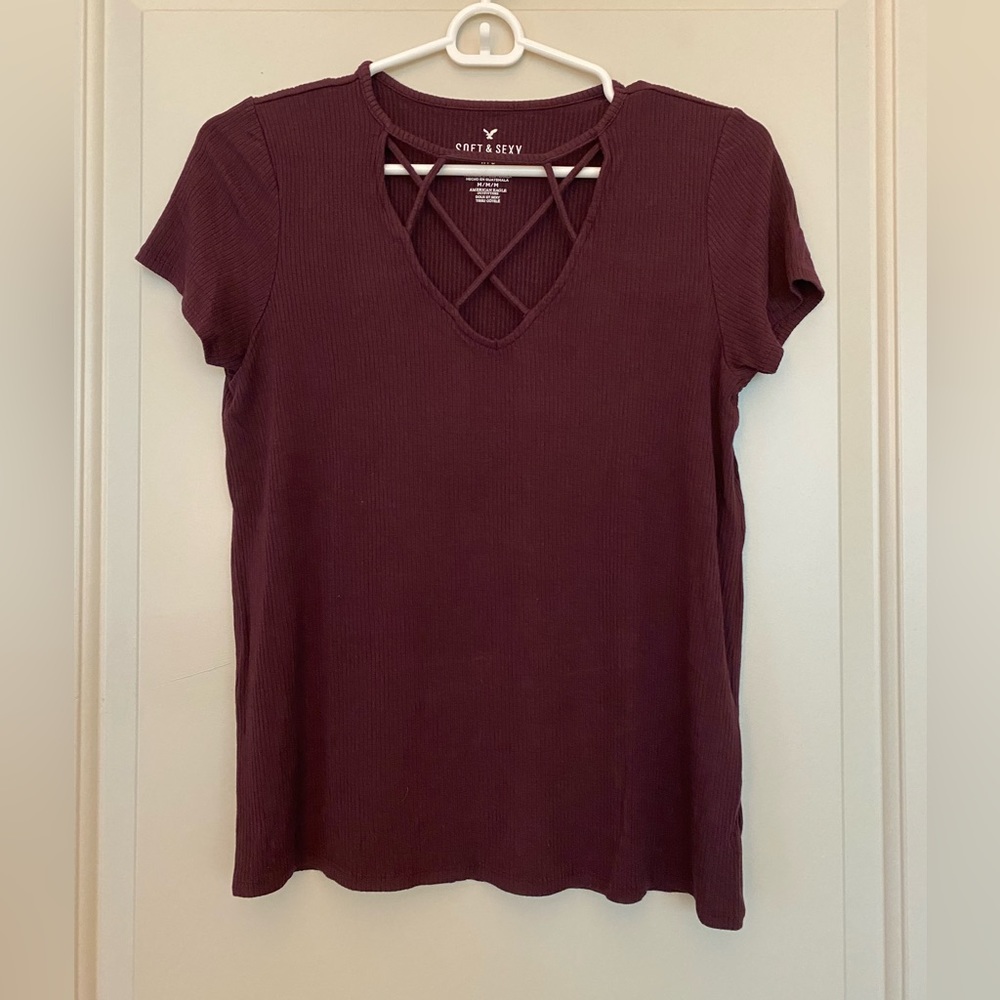 American Eagle Ribbed Tee